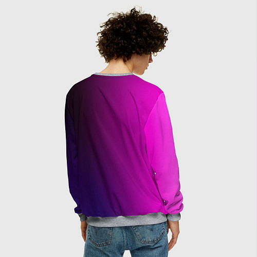 Мужской свитшот VIOLET gradient / 3D-Меланж – фото 4
