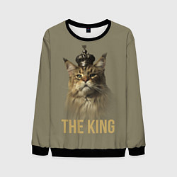 Свитшот мужской Король котов Мейн-кун, цвет: 3D-черный