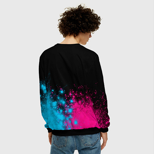 Мужской свитшот Sevilla Neon Gradient / 3D-Черный – фото 4