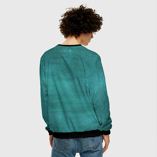 Мужской свитшот Венти Genshin Impact / 3D-Черный – фото 4