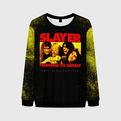 Свитшот мужской Praying To Satan - Slayer, цвет: 3D-черный