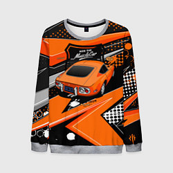 Свитшот мужской Vintage Tron Ретро-автомобиль, цвет: 3D-меланж
