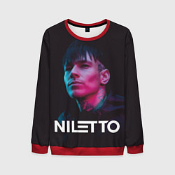 Свитшот мужской Нилетто - портрет, цвет: 3D-красный