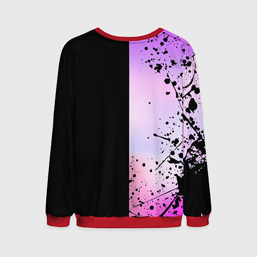 Мужской свитшот BLACKPINK HALF COLORS / 3D-Красный – фото 2