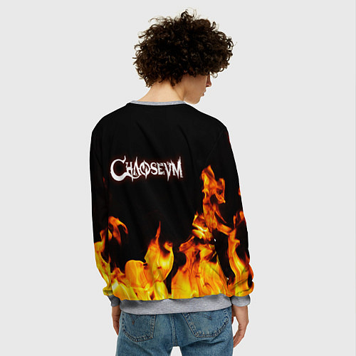 Мужской свитшот Chaoseum Чаосеум Fire / 3D-Меланж – фото 4