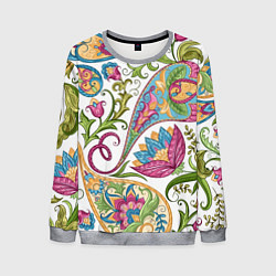 Свитшот мужской Fashionable floral Oriental pattern Summer 2025, цвет: 3D-меланж