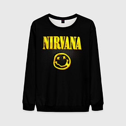 Свитшот мужской NIRVANA соты, цвет: 3D-черный