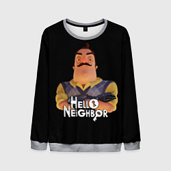 Свитшот мужской Привет сосед Hello Neighbor, цвет: 3D-меланж