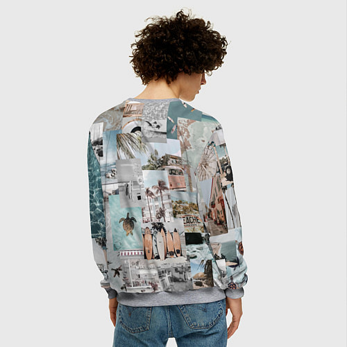 Мужской свитшот Aloha surfing / 3D-Меланж – фото 4