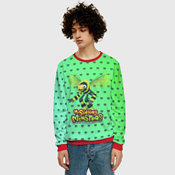 Свитшот мужской My singing Monsters - Жужук, цвет: 3D-красный — фото 2