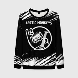 Свитшот мужской Arctic Monkeys - КОТ - Краски, цвет: 3D-черный