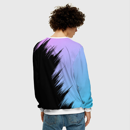 Мужской свитшот Хвост феи - neon / 3D-Белый – фото 4