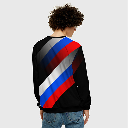 Мужской свитшот КРОССФИТ - РОССИЙСКИЙ / 3D-Черный – фото 4