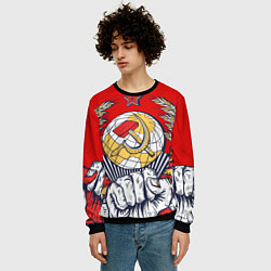 Свитшот мужской СССР серп и молот герб, цвет: 3D-черный — фото 2