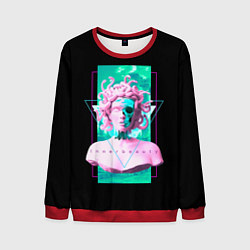 Свитшот мужской Бюст Горгоны, цвет: 3D-красный