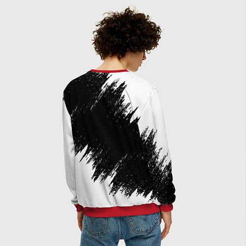 Мужской свитшот Виталик офигенный как ни крути / 3D-Красный – фото 4