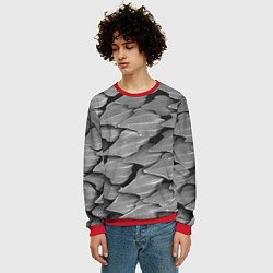 Свитшот мужской Кожа акулы - броня, цвет: 3D-красный — фото 2