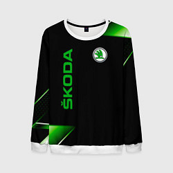 Свитшот мужской Skoda Sport Абстракция, цвет: 3D-белый