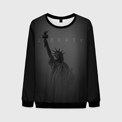 Свитшот мужской LIBERTY - СТАТУЯ СВОБОДЫ, цвет: 3D-черный