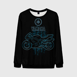 Свитшот мужской Yamaha moto theme, цвет: 3D-черный