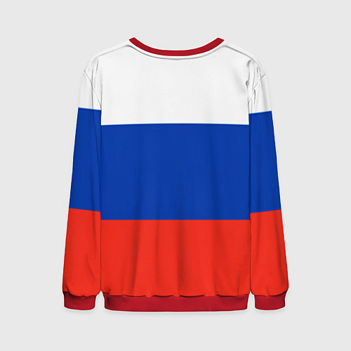 Мужской свитшот Герб России на фоне флага / 3D-Красный – фото 2