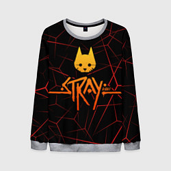 Свитшот мужской Stray cat игра блуждающий кот, цвет: 3D-меланж