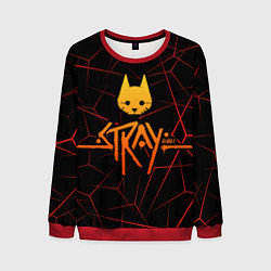 Свитшот мужской Stray cat игра блуждающий кот, цвет: 3D-красный