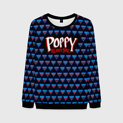 Свитшот мужской Poppy Playtime - Huggy Wuggy Pattern, цвет: 3D-черный