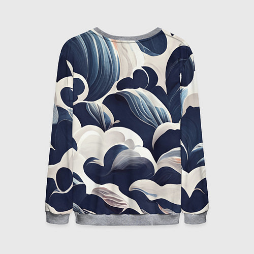 Мужской свитшот Узоры из облаков / 3D-Меланж – фото 2