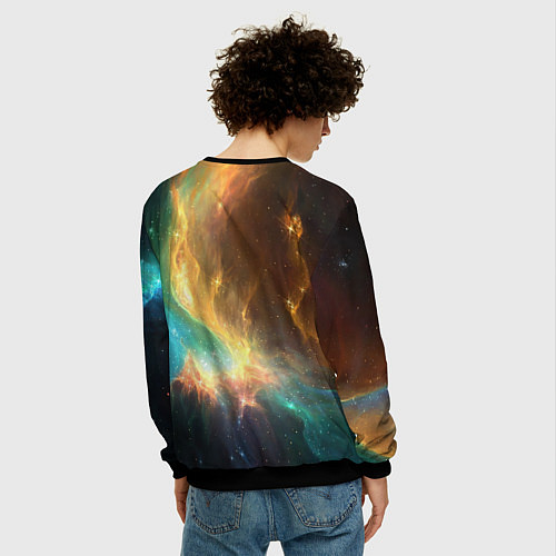 Мужской свитшот Крыло звезды / 3D-Черный – фото 4