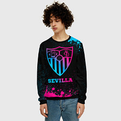 Свитшот мужской Sevilla - neon gradient, цвет: 3D-черный — фото 2