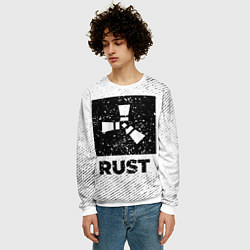 Свитшот мужской Rust с потертостями на светлом фоне, цвет: 3D-белый — фото 2
