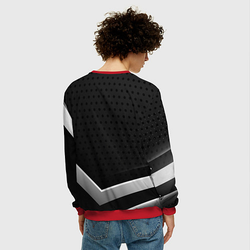 Мужской свитшот Infiniti карбон / 3D-Красный – фото 4