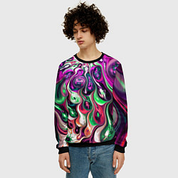 Свитшот мужской Движение вируса, цвет: 3D-черный — фото 2