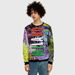 Свитшот мужской Avant-garde color texture - Milano, цвет: 3D-черный — фото 2