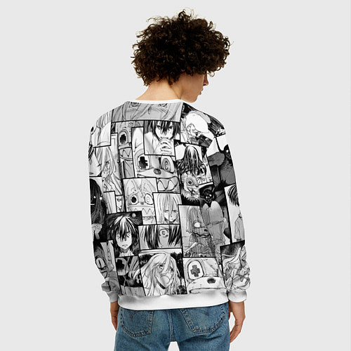 Мужской свитшот Глейпнир паттерн / 3D-Белый – фото 4