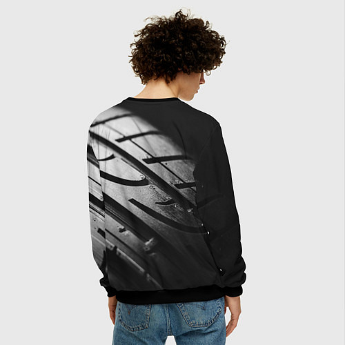 Мужской свитшот Formula 1 - dark theme / 3D-Черный – фото 4