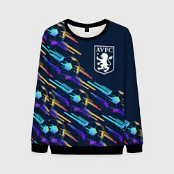 Свитшот мужской Aston Villa градиентные мячи, цвет: 3D-черный