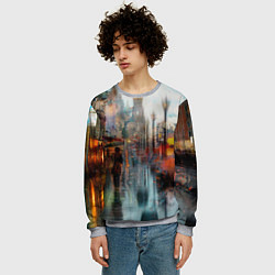 Свитшот мужской В Питере дождь, цвет: 3D-меланж — фото 2