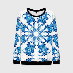 Мужской свитшот Гжель синий цветок