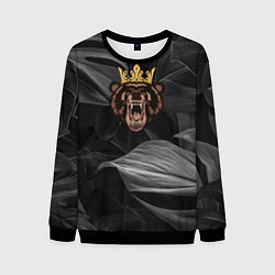 Свитшот мужской Русский Царь зверей Медведь, цвет: 3D-черный