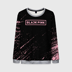 Свитшот мужской Black pink розовые брызги, цвет: 3D-меланж