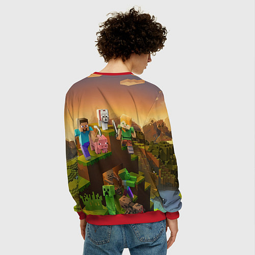 Мужской свитшот Никита Minecraft / 3D-Красный – фото 4