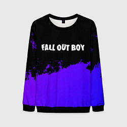 Мужской свитшот Fall Out Boy purple grunge