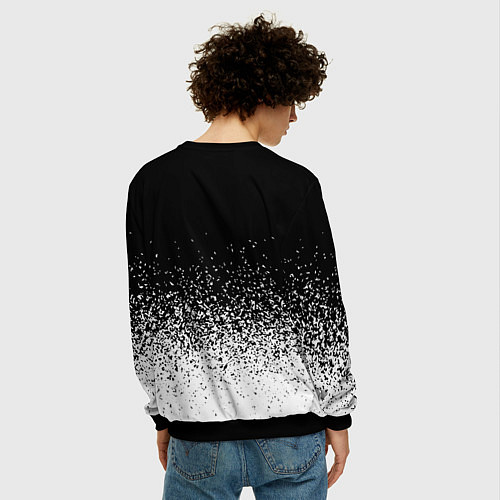 Мужской свитшот Летчик из России и герб РФ: символ сверху / 3D-Черный – фото 4