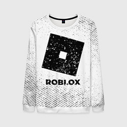 Свитшот мужской Roblox с потертостями на светлом фоне, цвет: 3D-белый