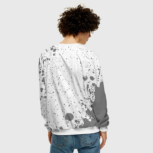 Мужской свитшот Охранник и этим все сказано: на светлом / 3D-Белый – фото 4