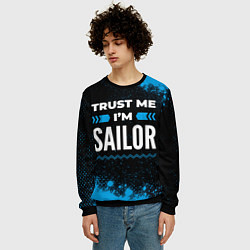 Свитшот мужской Trust me Im sailor dark, цвет: 3D-черный — фото 2