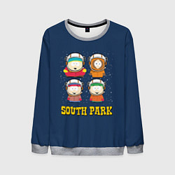 Свитшот мужской South park космонавты, цвет: 3D-меланж