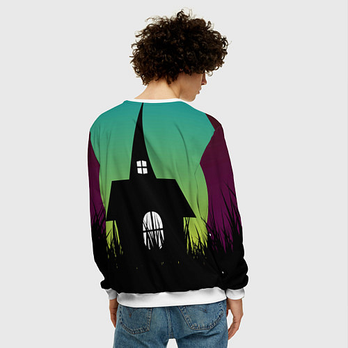 Мужской свитшот Мороженое - зомби / 3D-Белый – фото 4